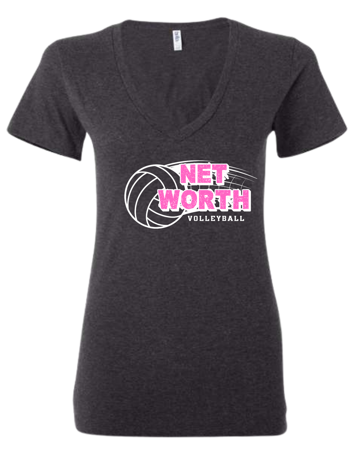 LCRAC Volleyball Team NET WORTH 12U Women's V-Neck