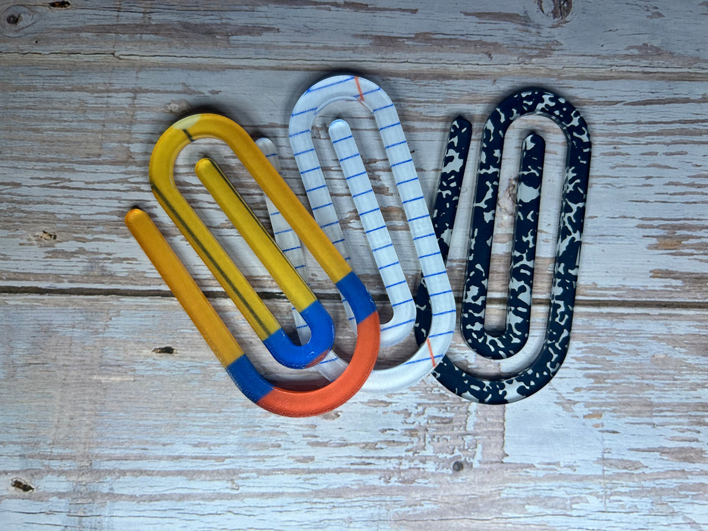 Personalized Teacher Acrylic Paperclip Bookmark - Pack of 3