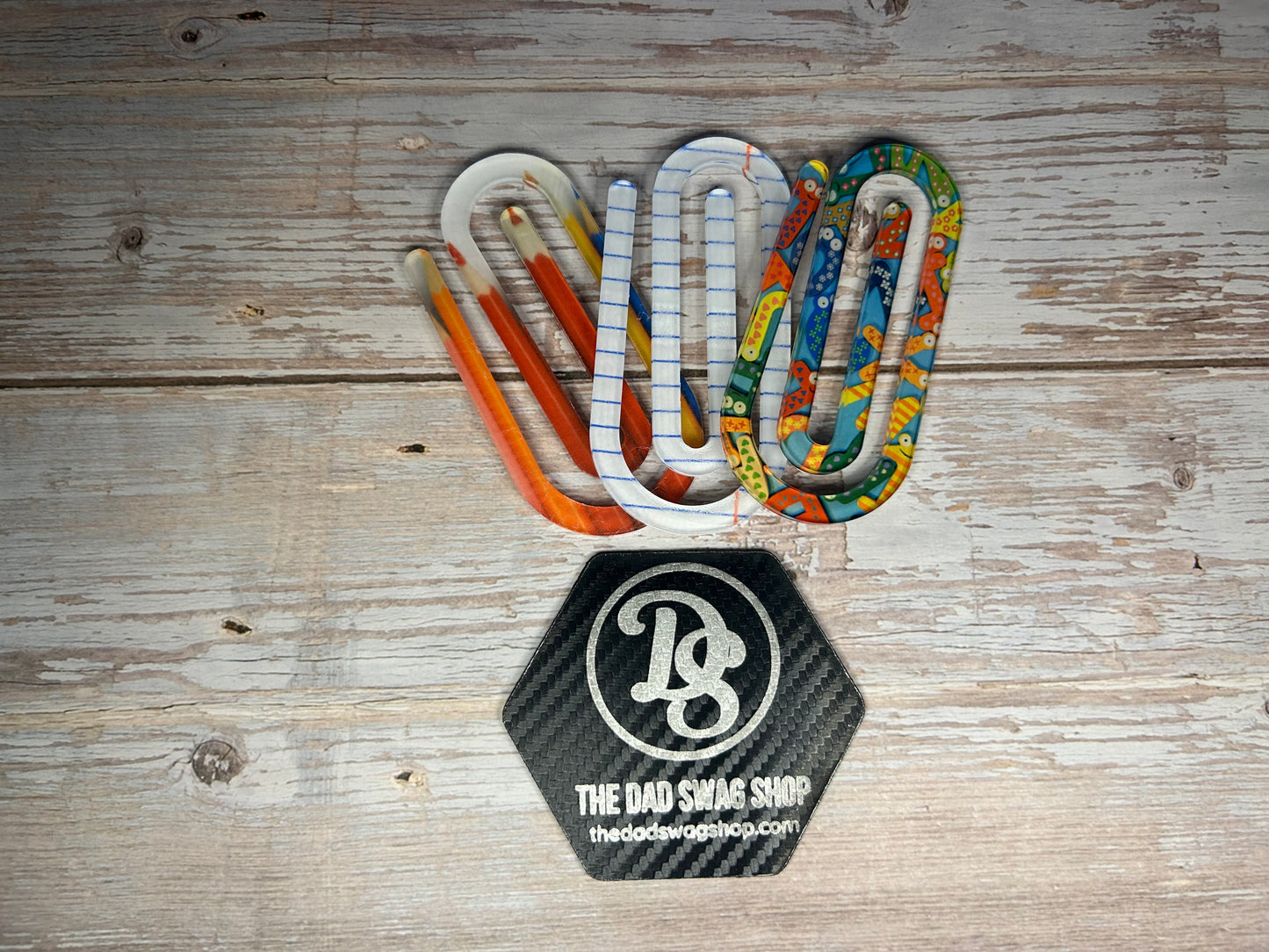 Personalized Teacher Acrylic Paperclip Bookmark - Pack of 3