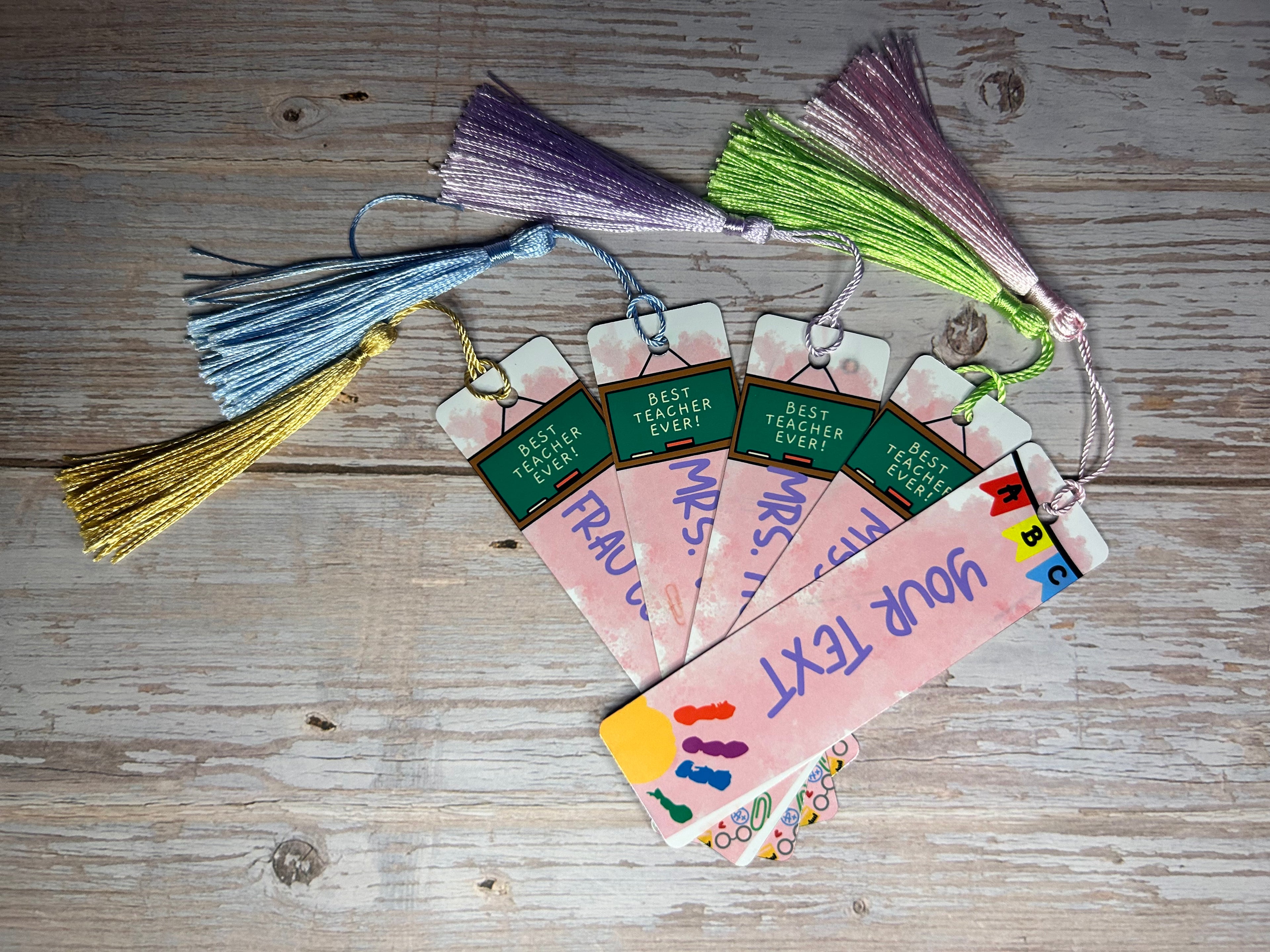 Personalized Teacher Appreciation Bookmarks