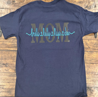Shirt for mom | Custom shirt | Mom shirt | Mama shirt Girl mom | Mom bun | T-shirt | Mother's Day Gift | Shirt with Mom and kids names.