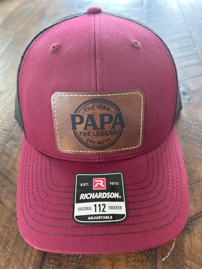 "PAPA The Man, The Myth, The Legend" Trucker Hat