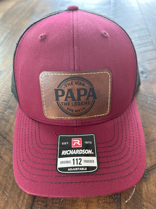 "PAPA The Man, The Myth, The Legend" Trucker Hat