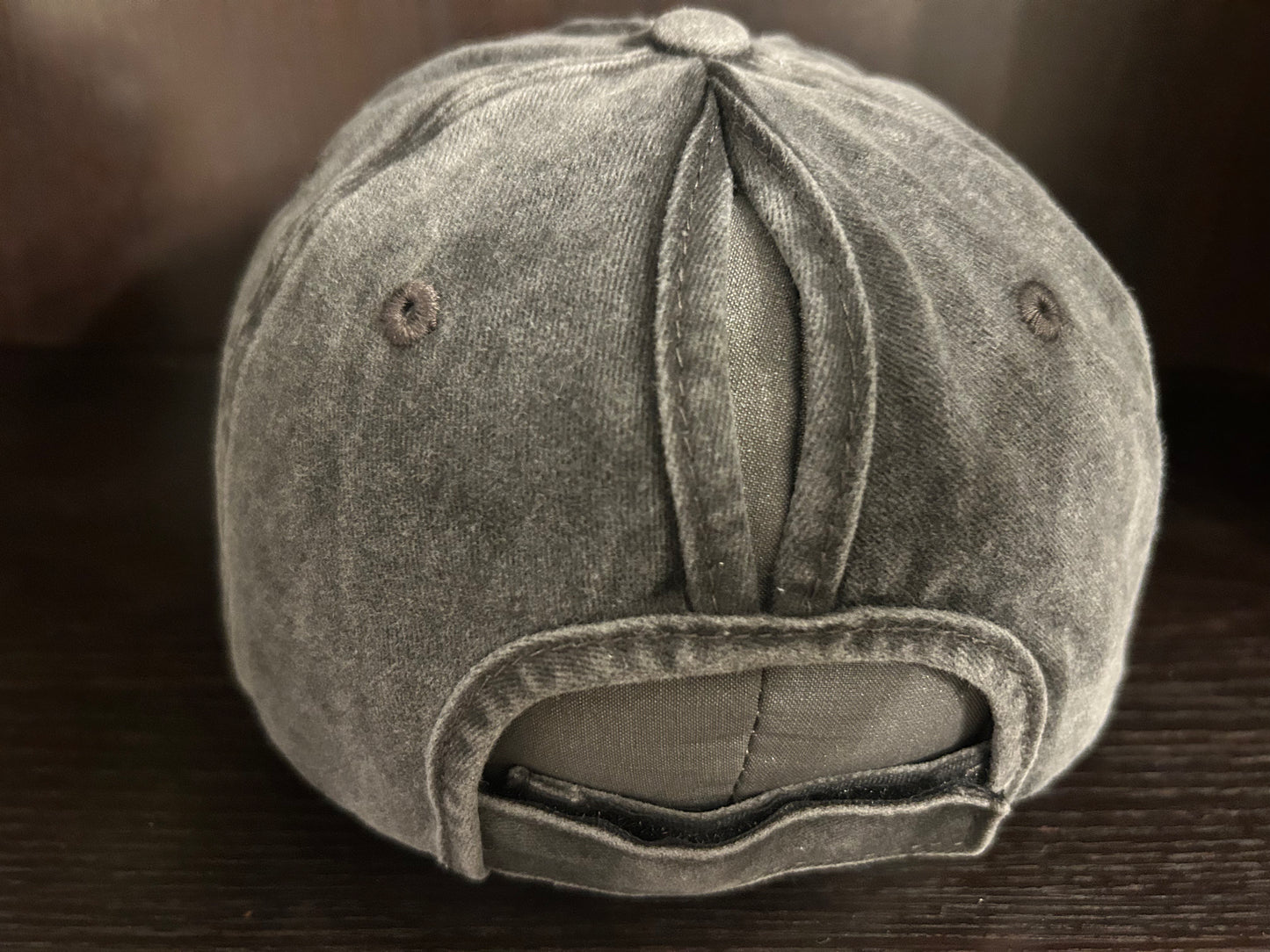 "Mama" Rustic Patch on Adjustable Hat with Pony Tail Slot