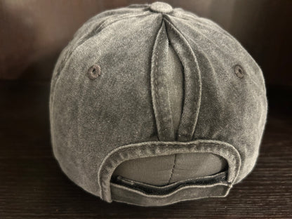 "Mama" Rustic Patch on Adjustable Hat with Pony Tail Slot