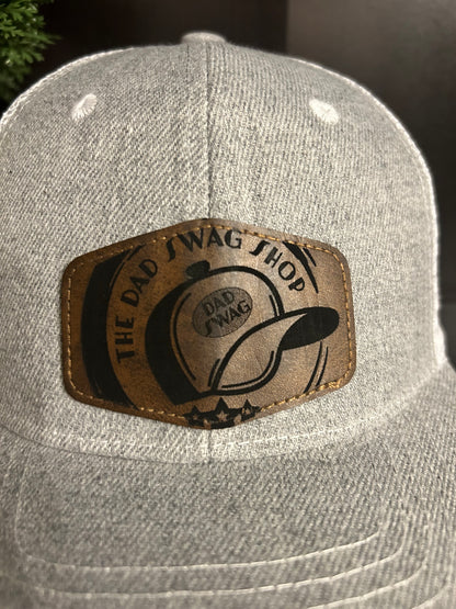 Add your Custom Logo to a Trucker Hat! Have the leather patch placed on a Richardson 112 Trucker Hat!
