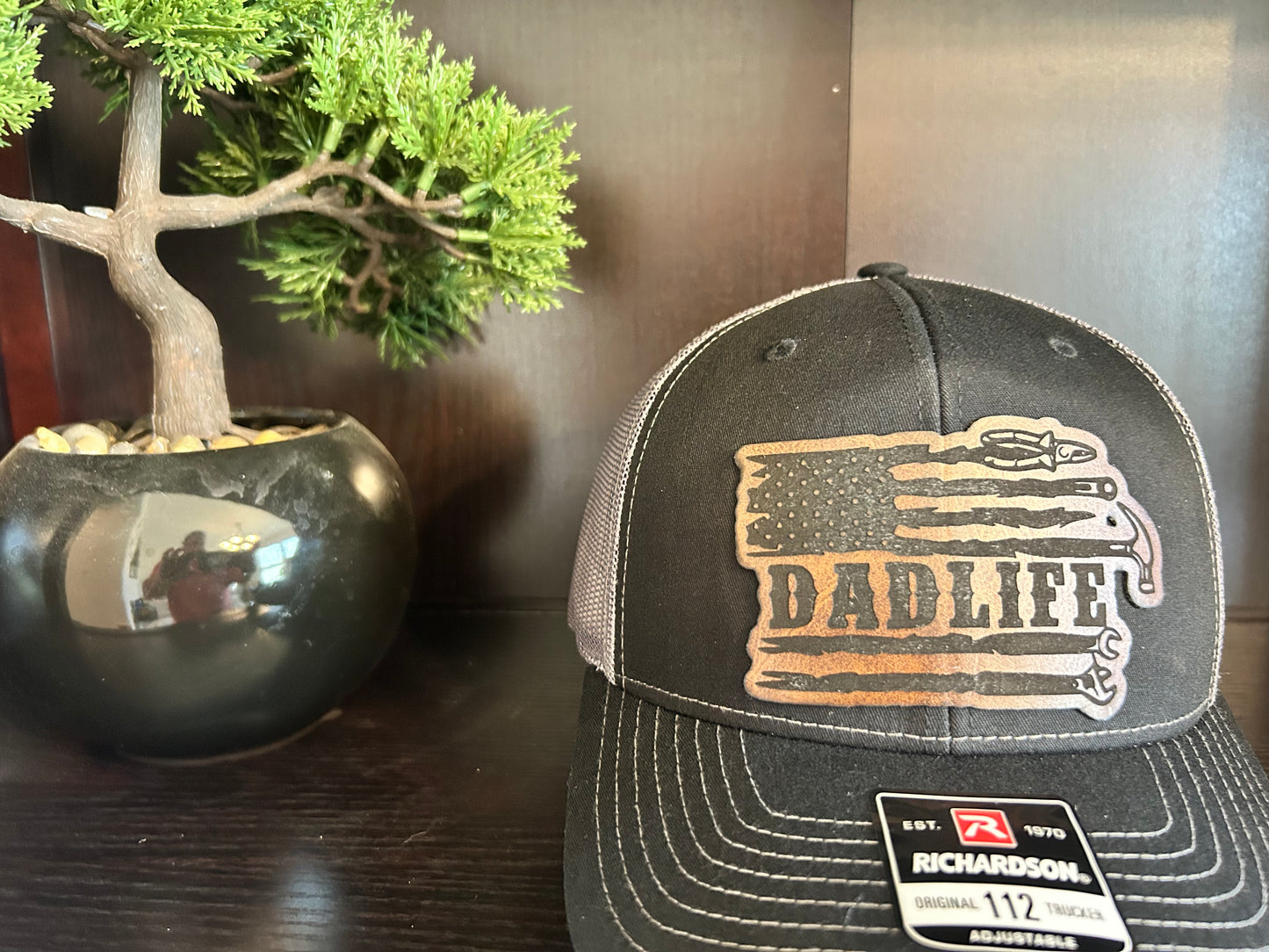 "Dad Life" Flag with Tools - Black/Charcoal Trucker Hat