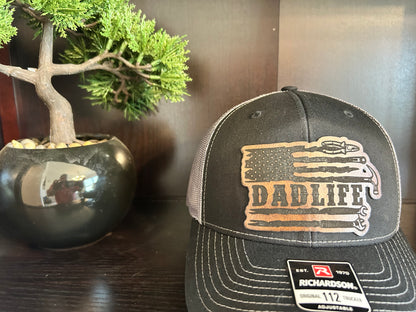 "Dad Life" Flag with Tools - Black/Charcoal Trucker Hat