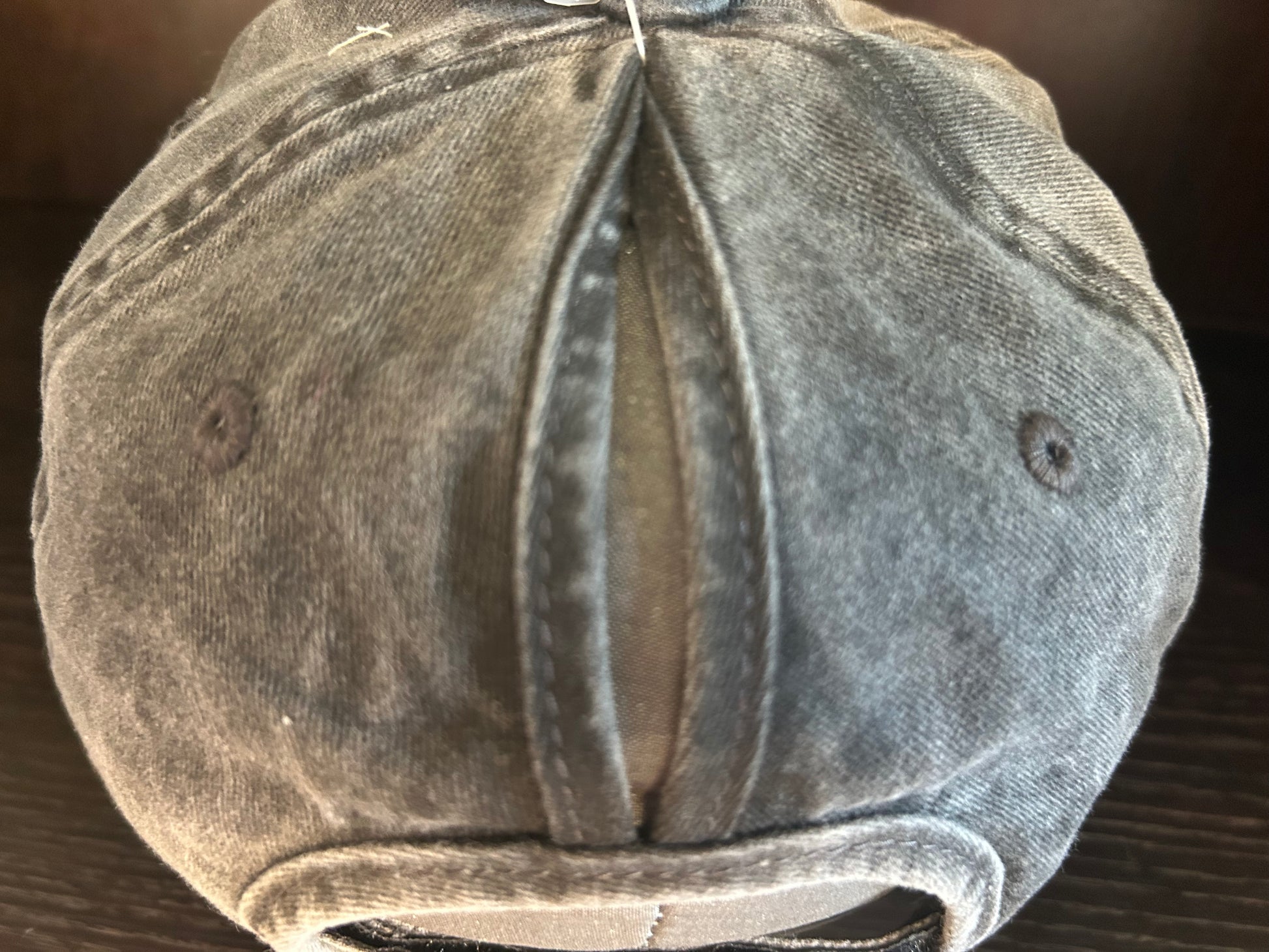 "MAMA Established" Rustic Patch on Adjustable Hat with Pony Tail Slot