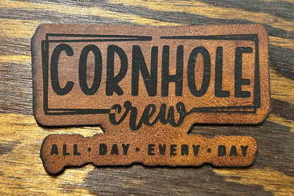 "It's Always Cornhole Season" Custom Patch on Black/Charcoal Trucker Hat