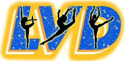 Lexington Varsity Dance Unisex T-Shirts with "LVD" Design options for FRONT.