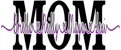 Shirt for mom | Custom shirt | Mom shirt | Mama shirt Girl mom | Mom bun | T-shirt | Mother's Day Gift | Shirt with Mom and kids names.