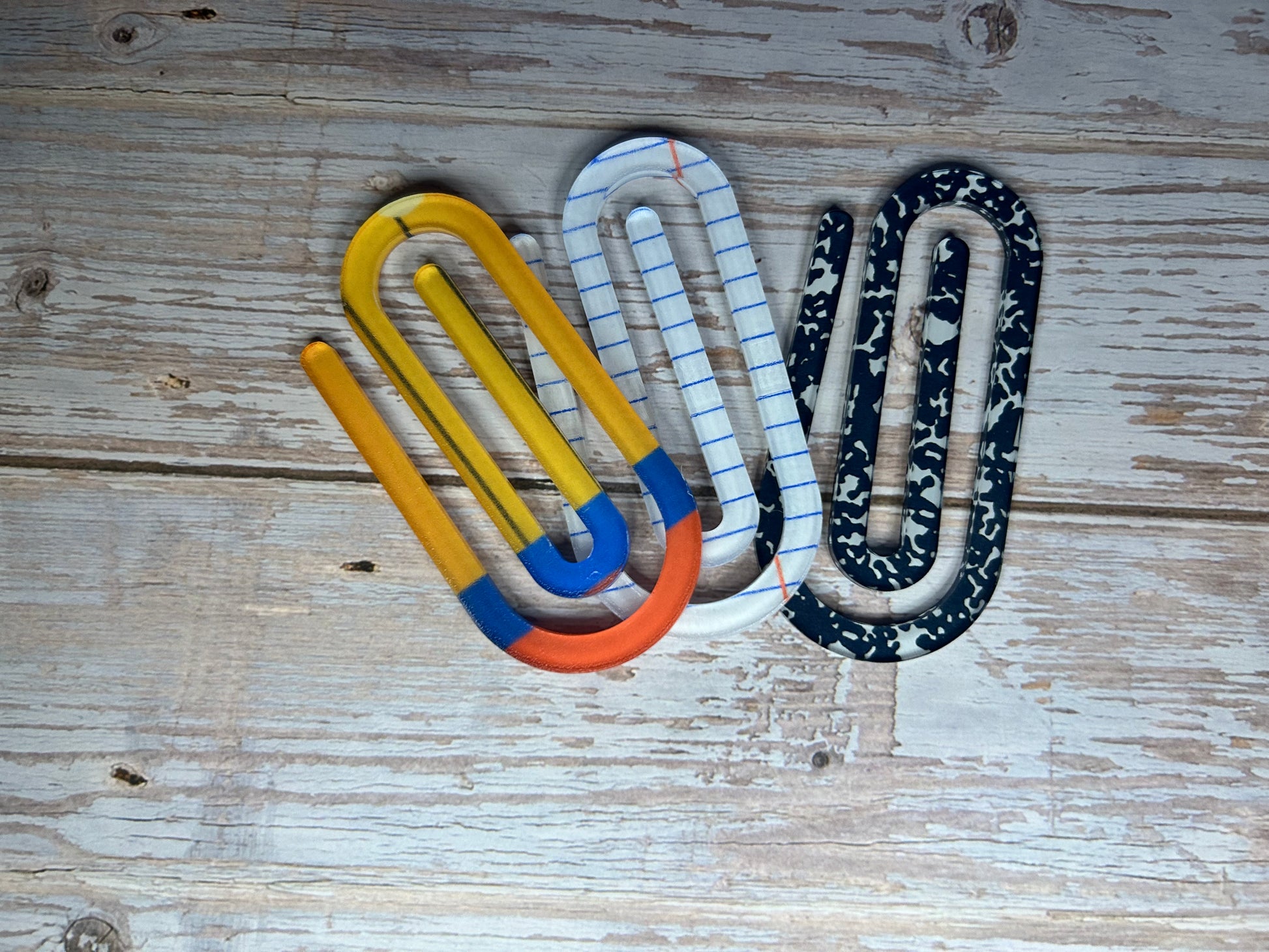 Personalized Teacher Acrylic Paperclip Bookmark - Pack of 3