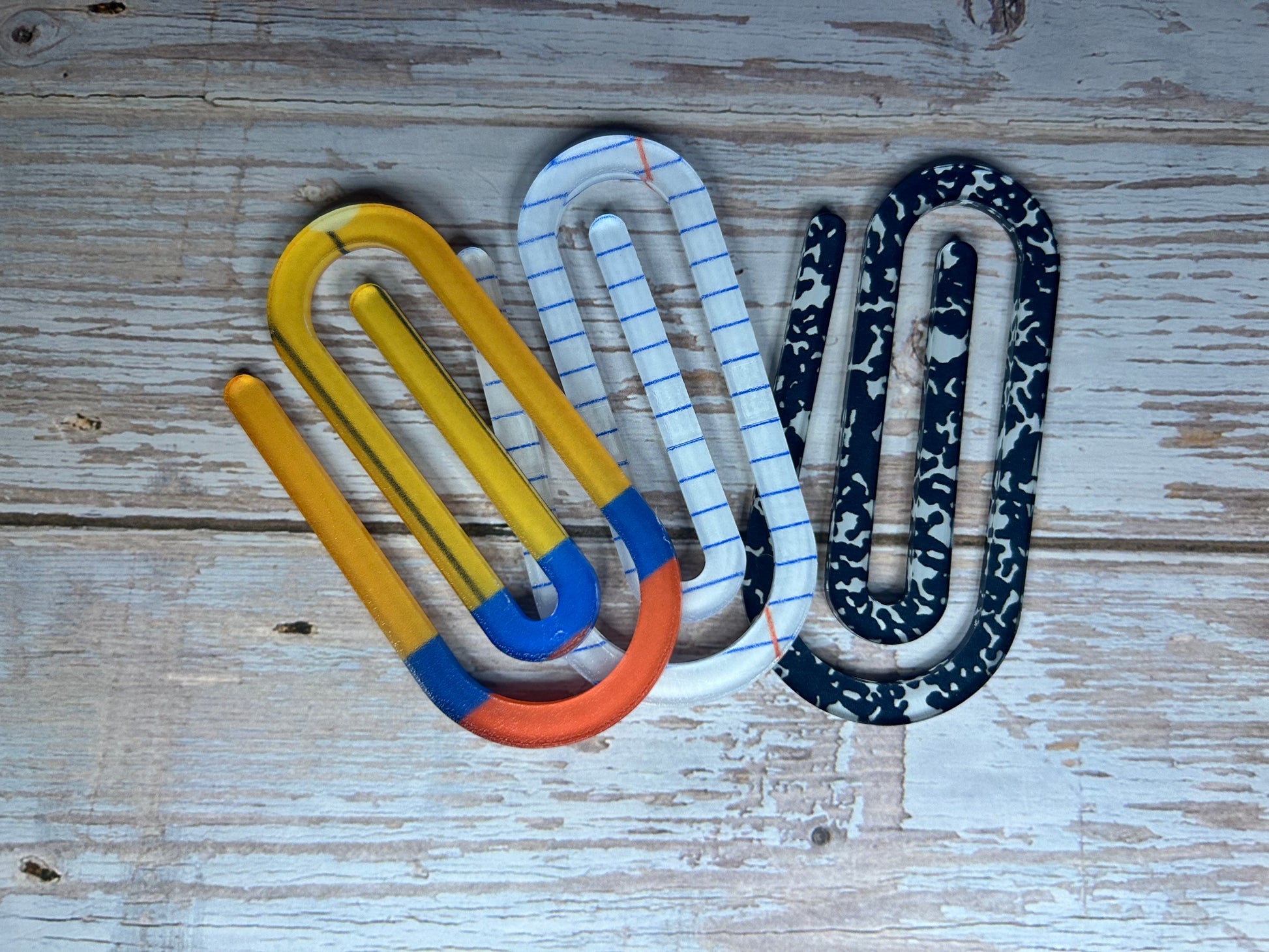 Personalized Teacher Acrylic Paperclip Bookmark - Pack of 3