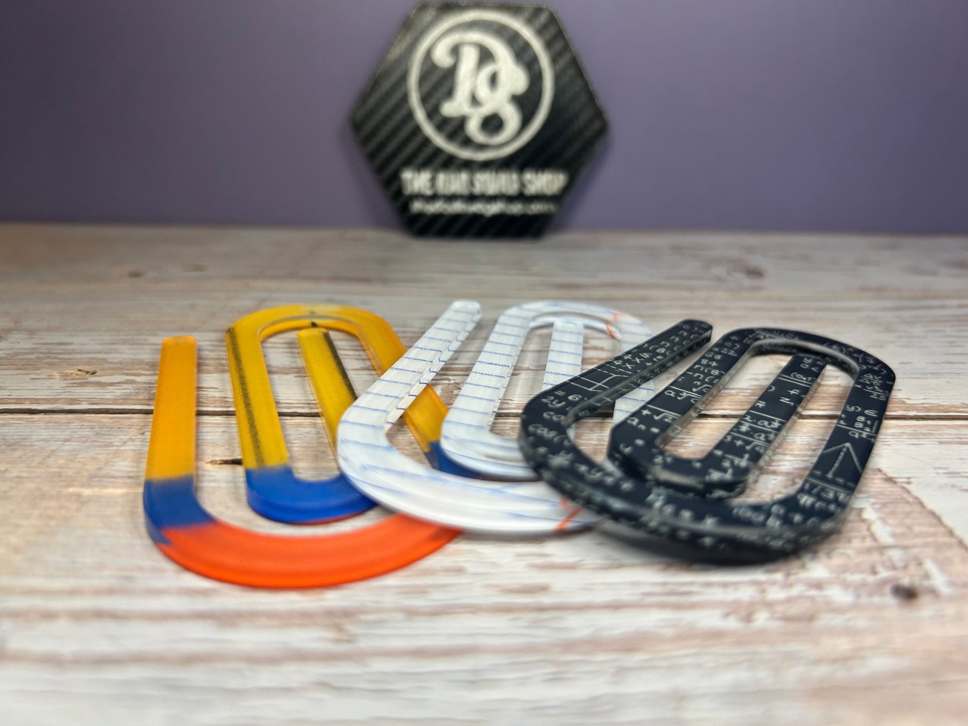 Personalized Teacher Acrylic Paperclip Bookmark - Pack of 3