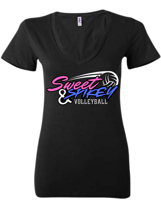 LCRAC Volleyball Team  SWEET & SPIKEY 9U Women's V-Neck