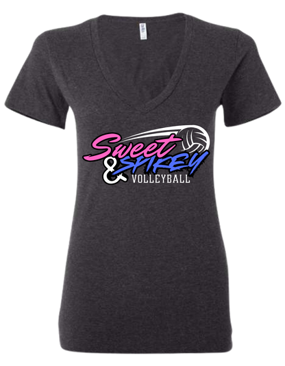 LCRAC Volleyball Team  SWEET & SPIKEY 9U Women's V-Neck