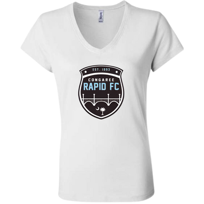 Congaree Rapid FC Women's V-Neck Shirt with FRONT Design options